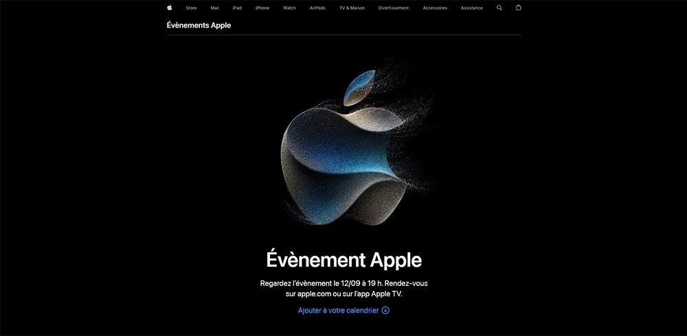 Site Apple Keynote 2023