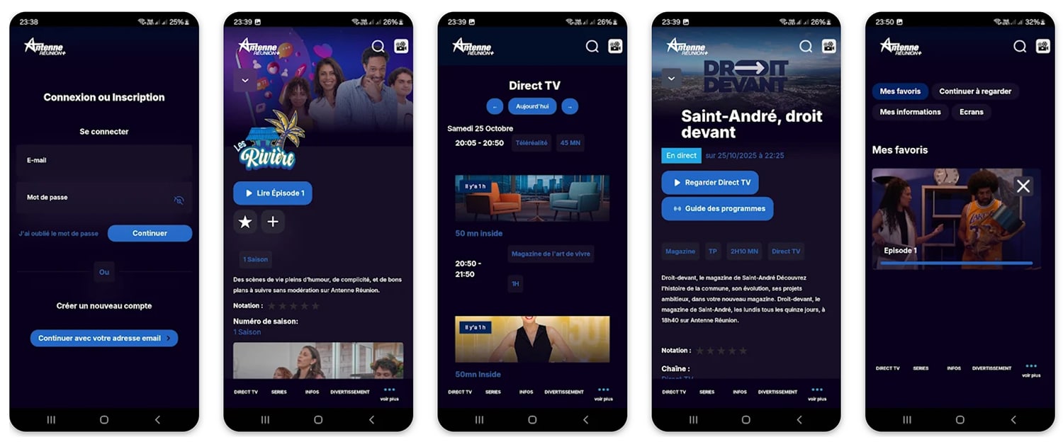 Application mobile Antenne Réunion+