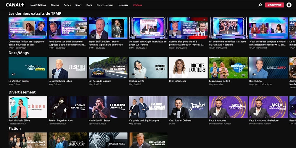 Replay C8 gratuit sur myCANAL