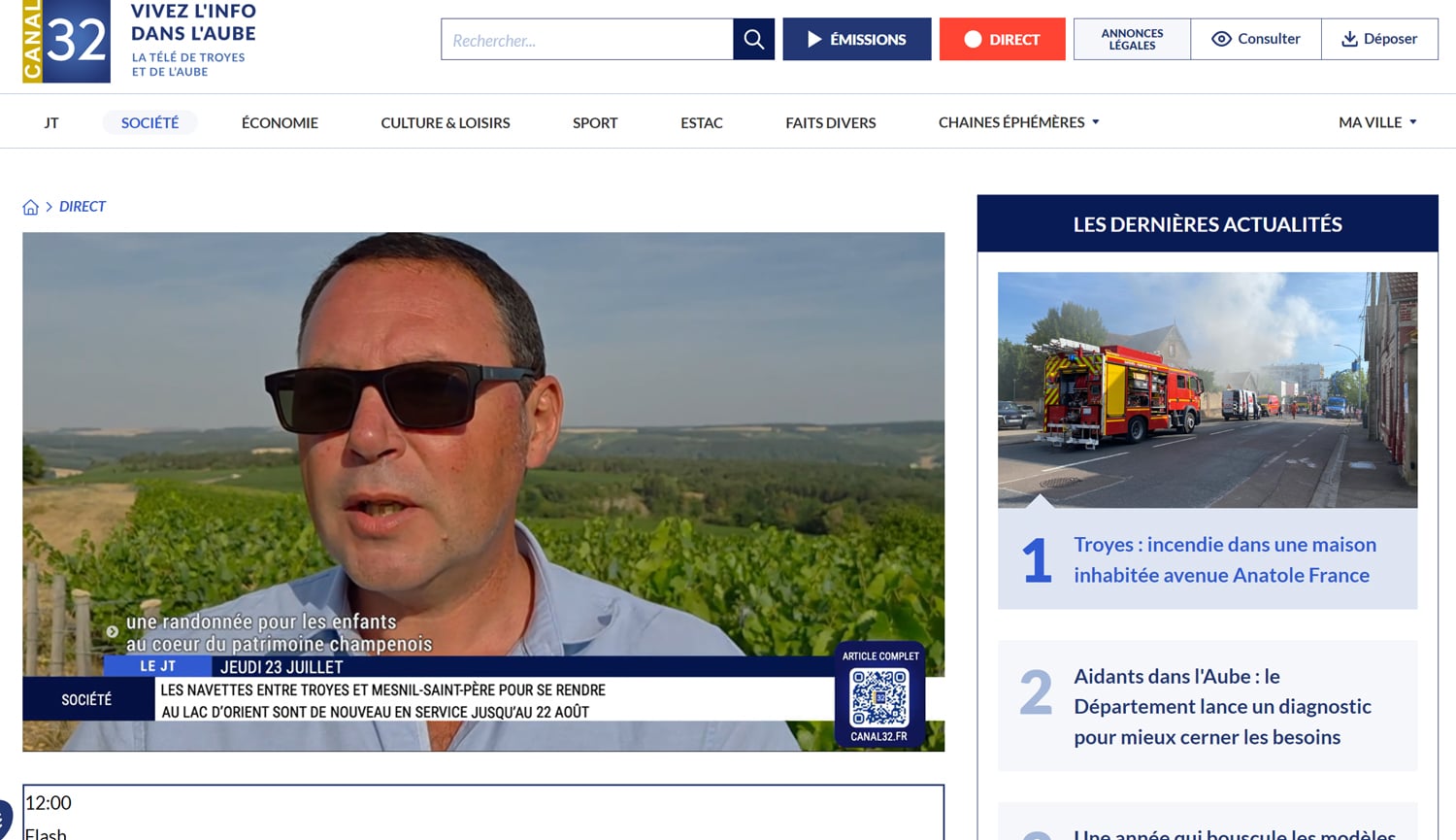 Canal 32 en direct sur le site internet officiel