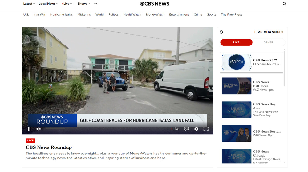 CBS News live streaming gratuit