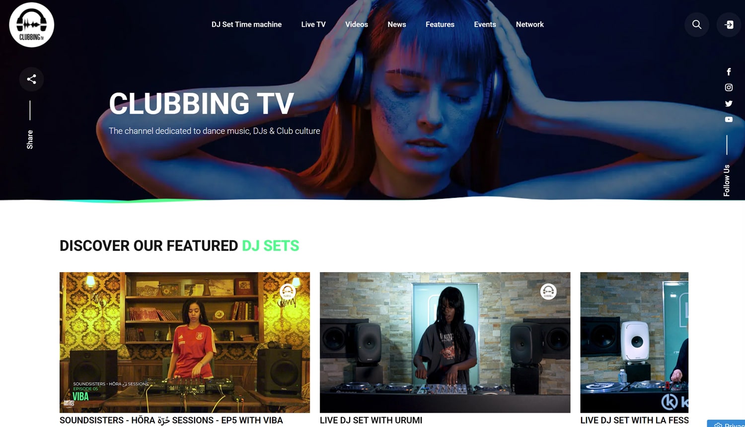 Clubbing TV sur internet