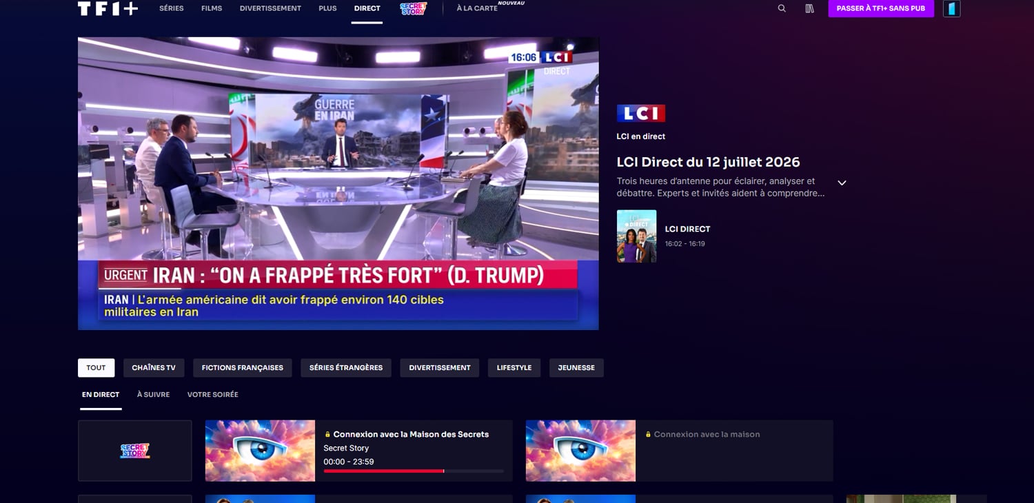 LCI en direct sur TF1+