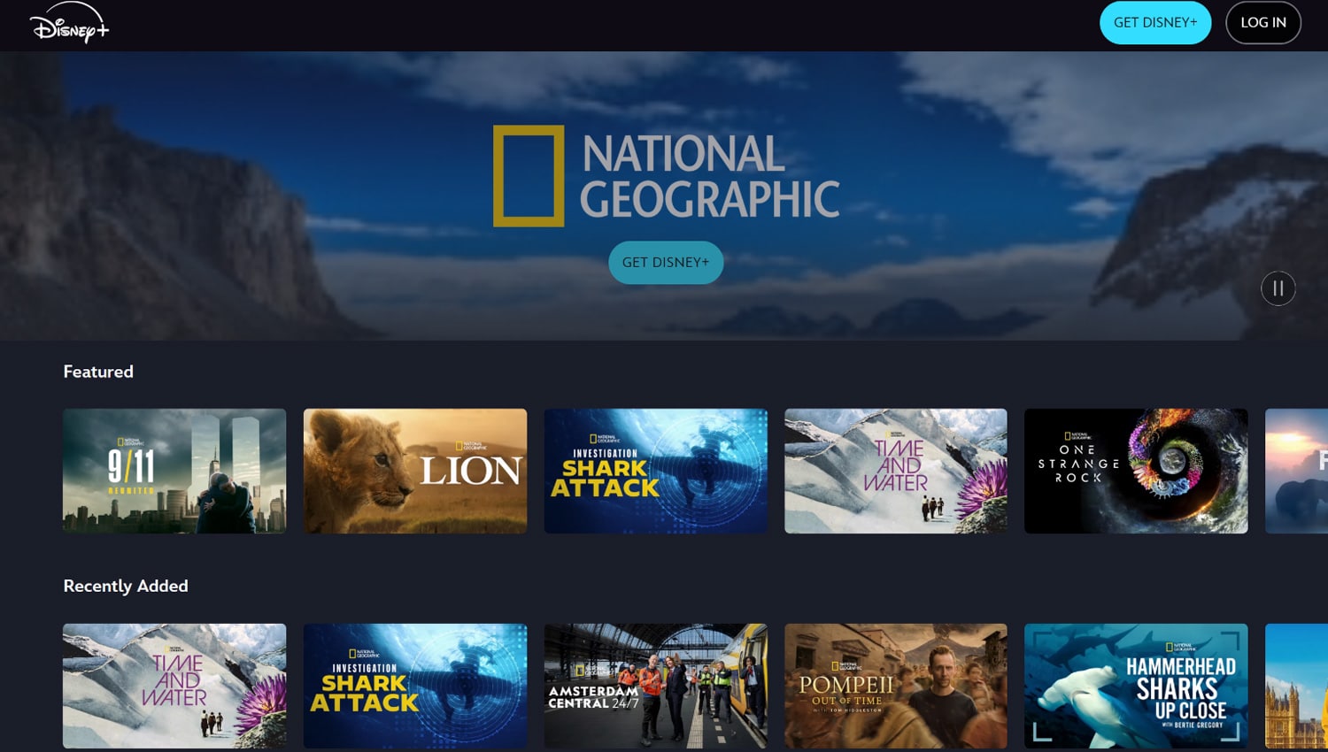 Documentaires National Geographic disponibles sur Disney+