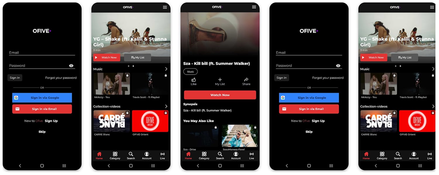 Application OFIVE+