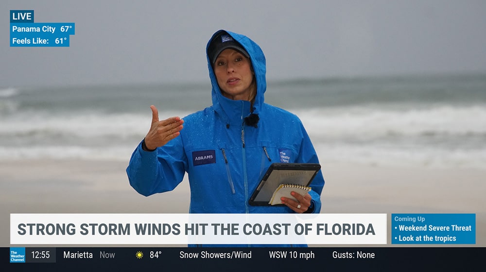 The Weather Channel live sur l'app