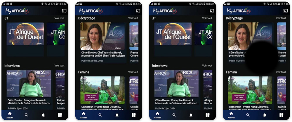 MyAfrica24 application mobile