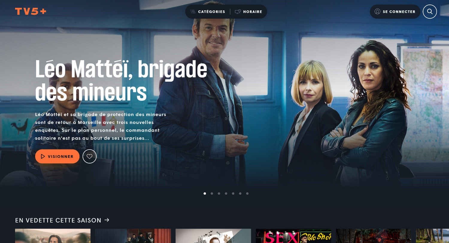 Plateforme TV5+ de TV5 Québec Canada