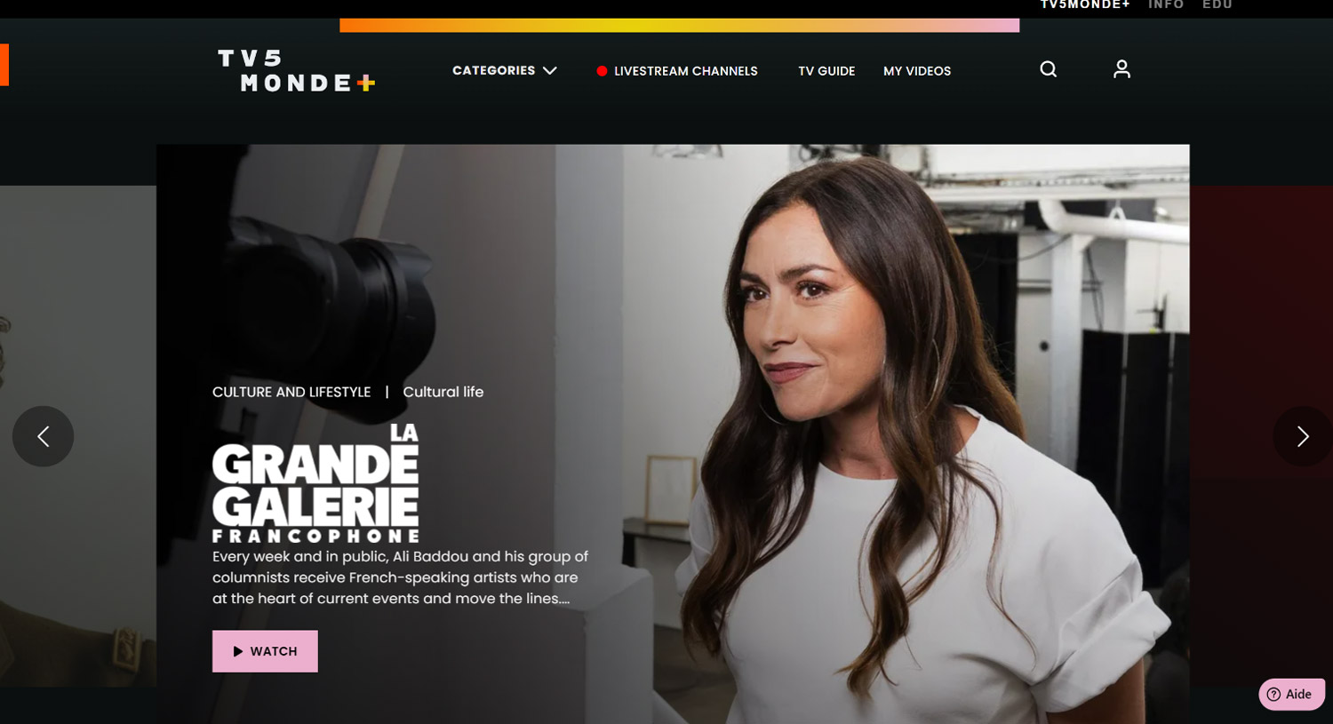 Plateforme de streaming TV5MONDE+