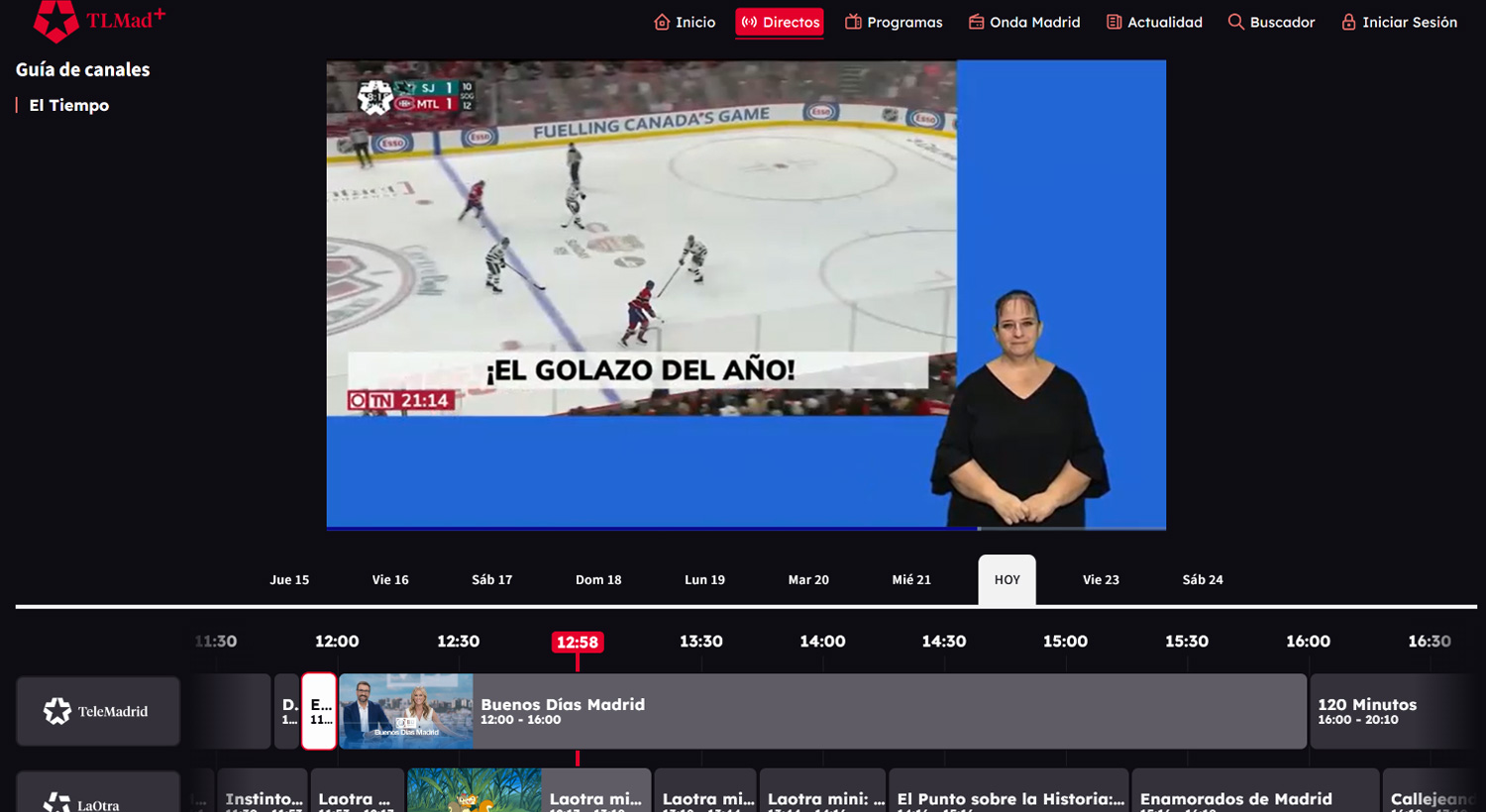 TeleMadrid en direct