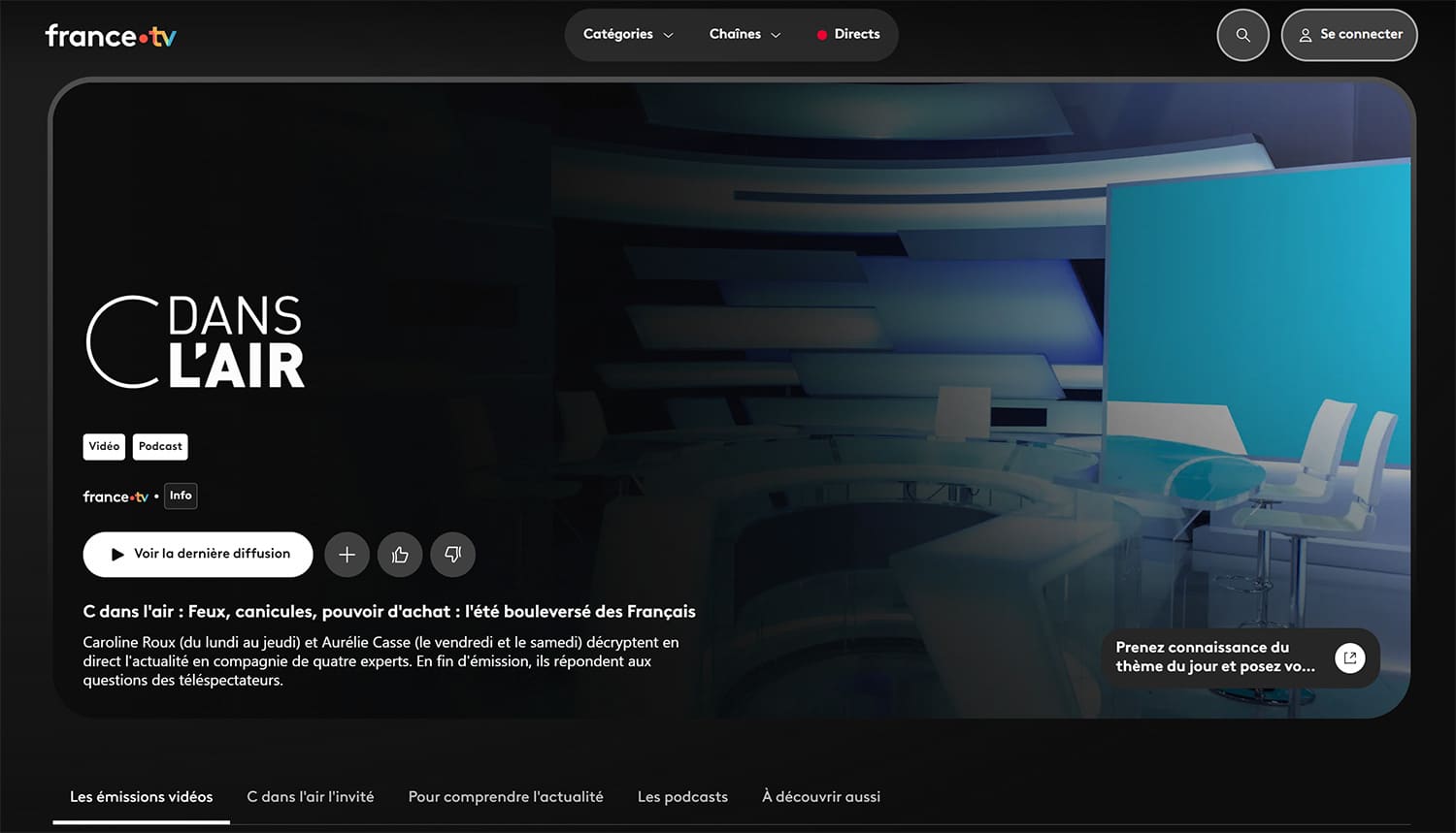 C dans l'air en replay gratuit sur France TV