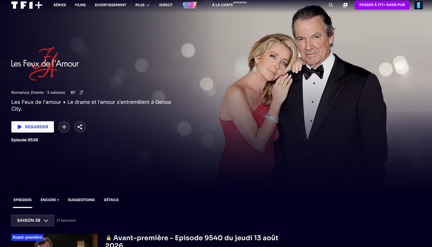 Les Feux de l'Amour en replay gratuit sur TF1+
