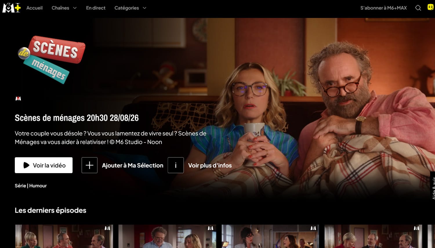 Scènes de ménages en replay gratuit sur M6+