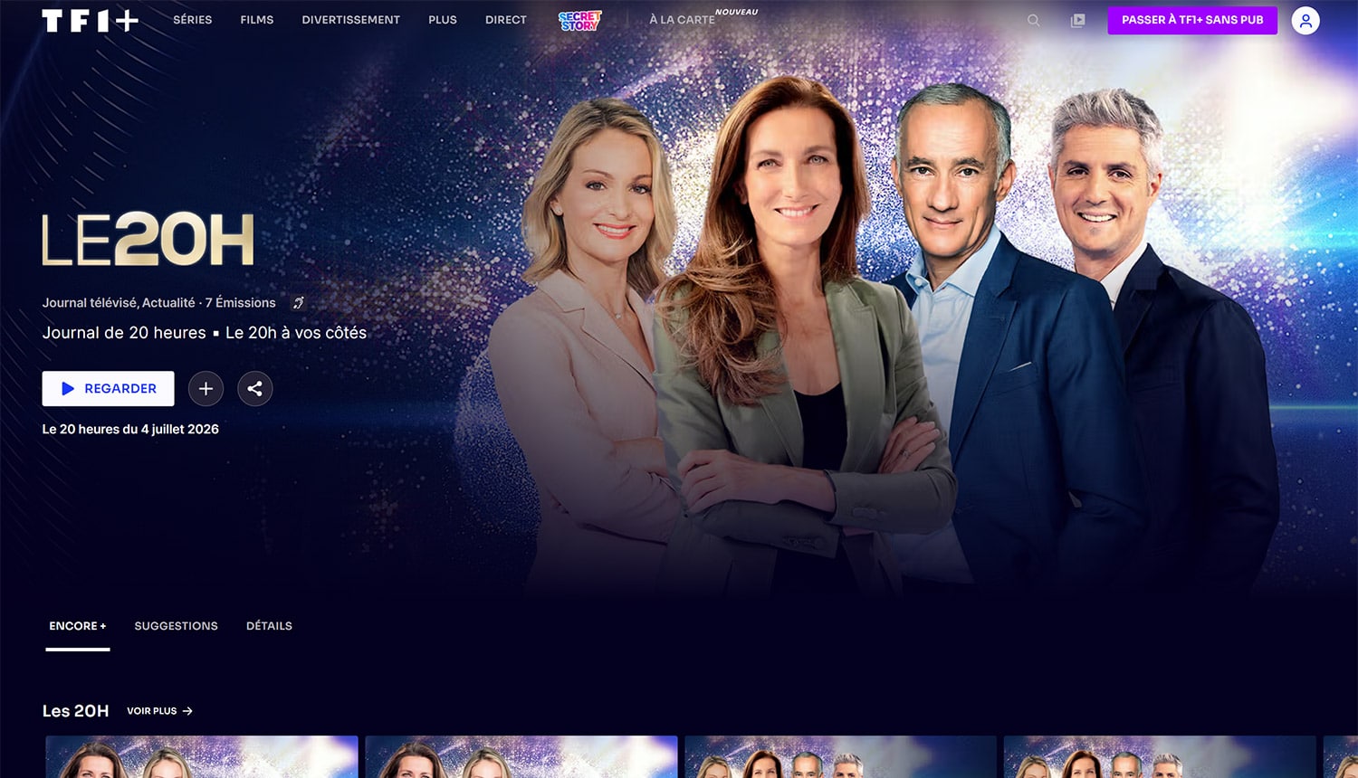 Journal de 20H TF1 en replay gratuit sur TF1+