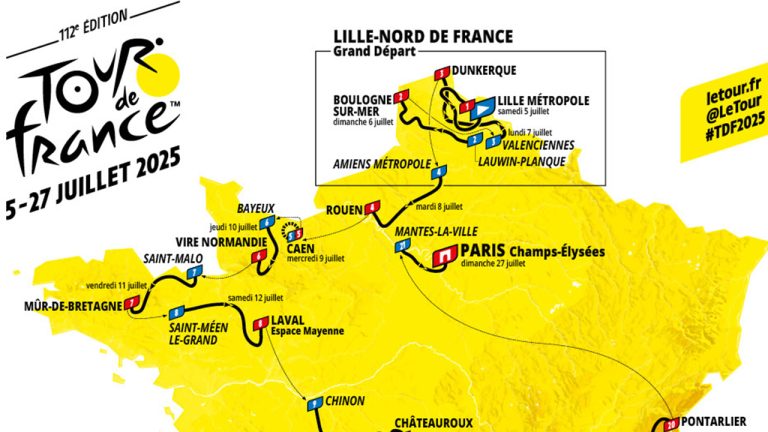 Tour de France 2025 : parcours, étapes et carte détaillée