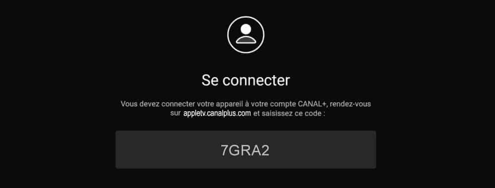 Code Apple TV pour se connecter à Canal+