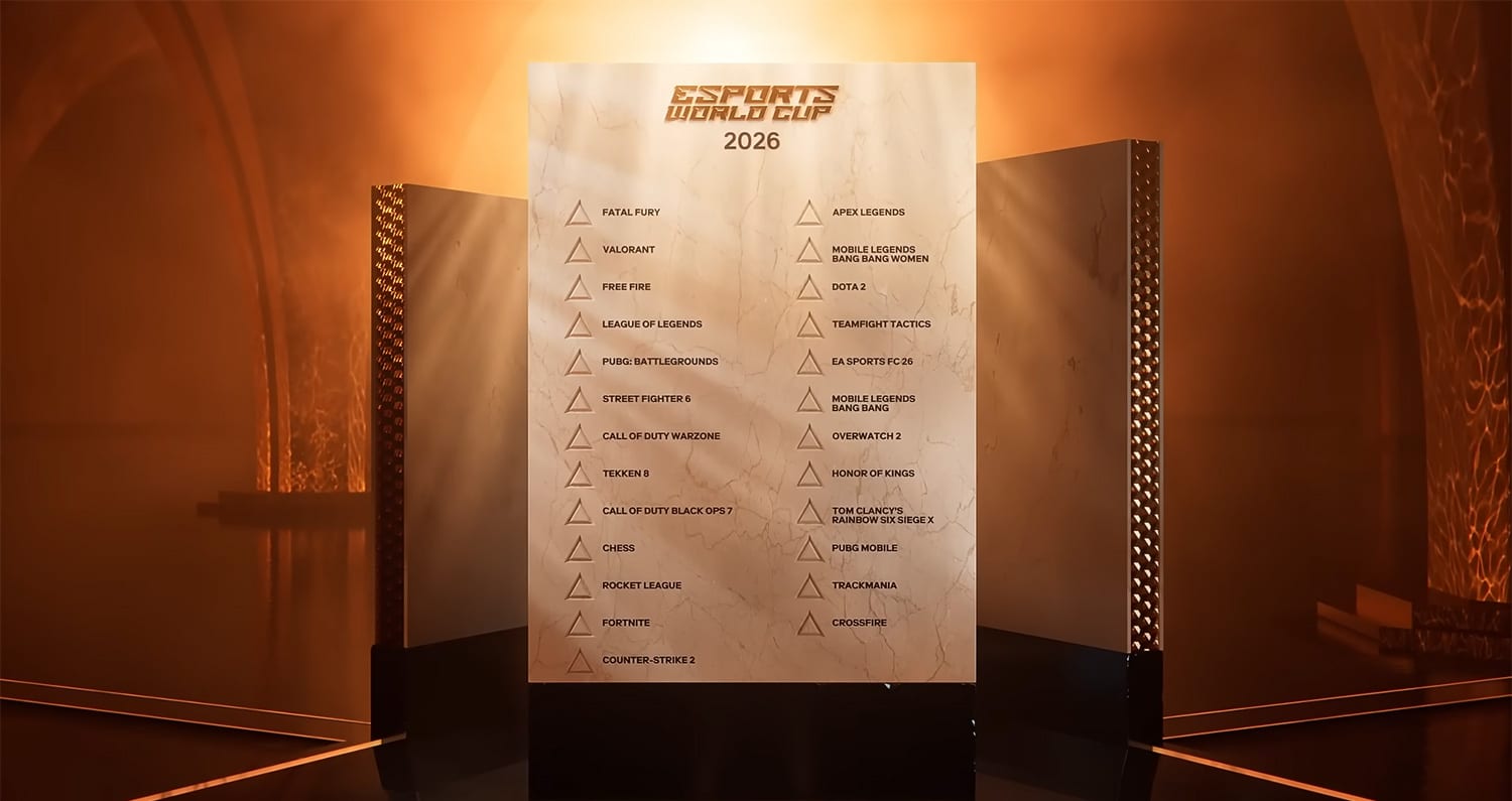 Les jeux en compétition aux Esports World Cup 2026