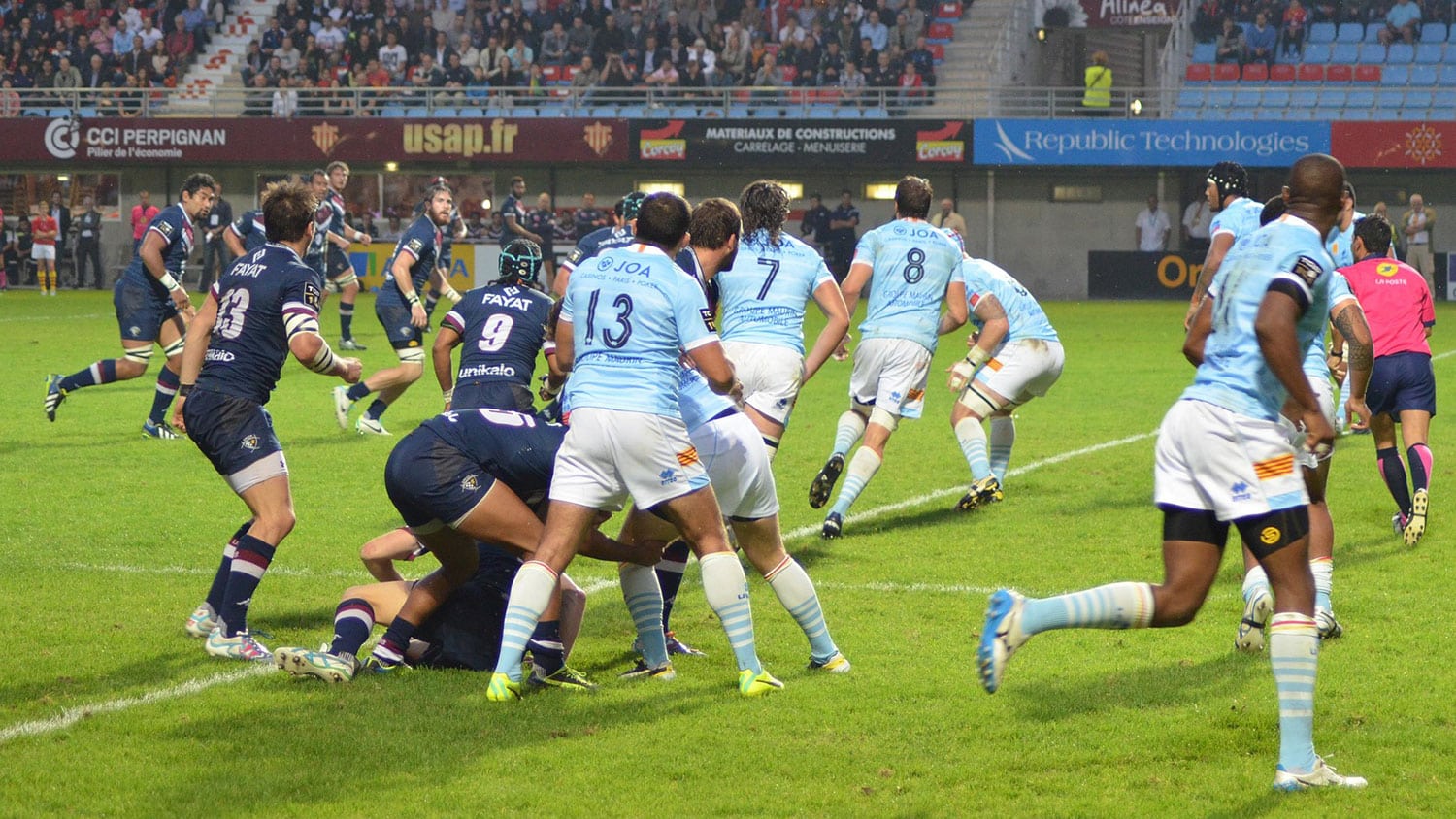 Match de rugby en direct