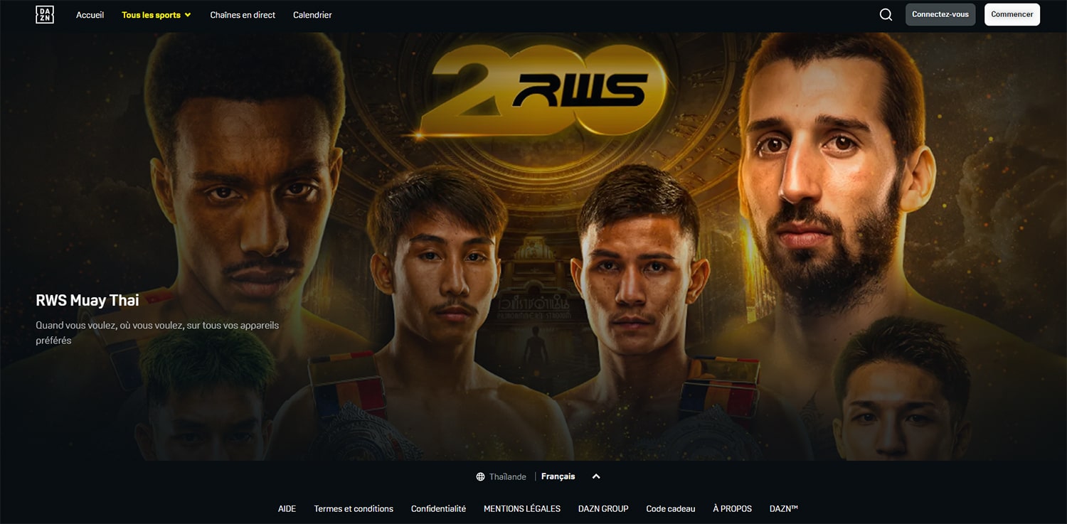 RWS Muay Thai en direct sur DAZN
