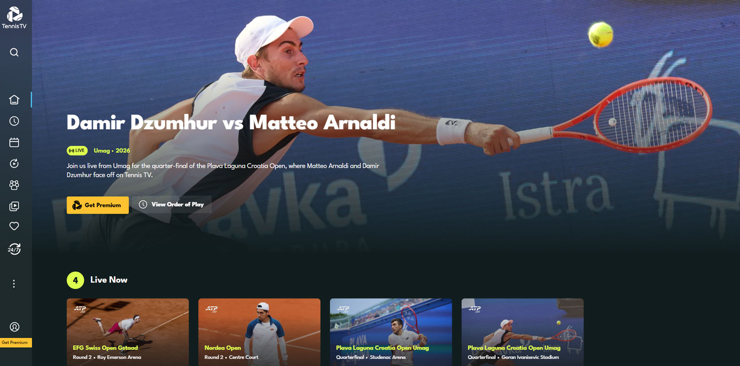 Plateforme Tennis TV