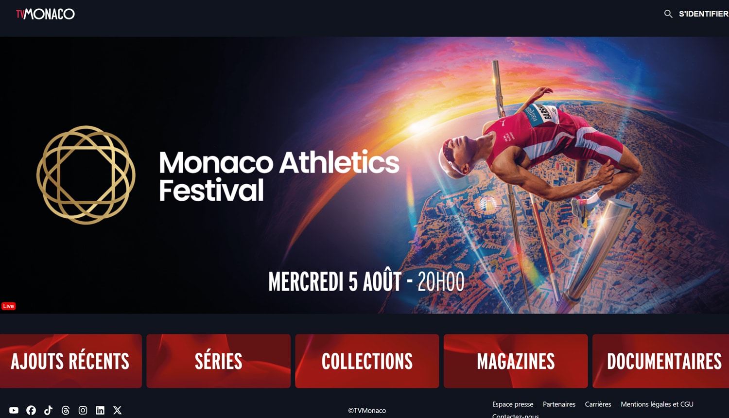 Plateforme de streaming TV Monaco