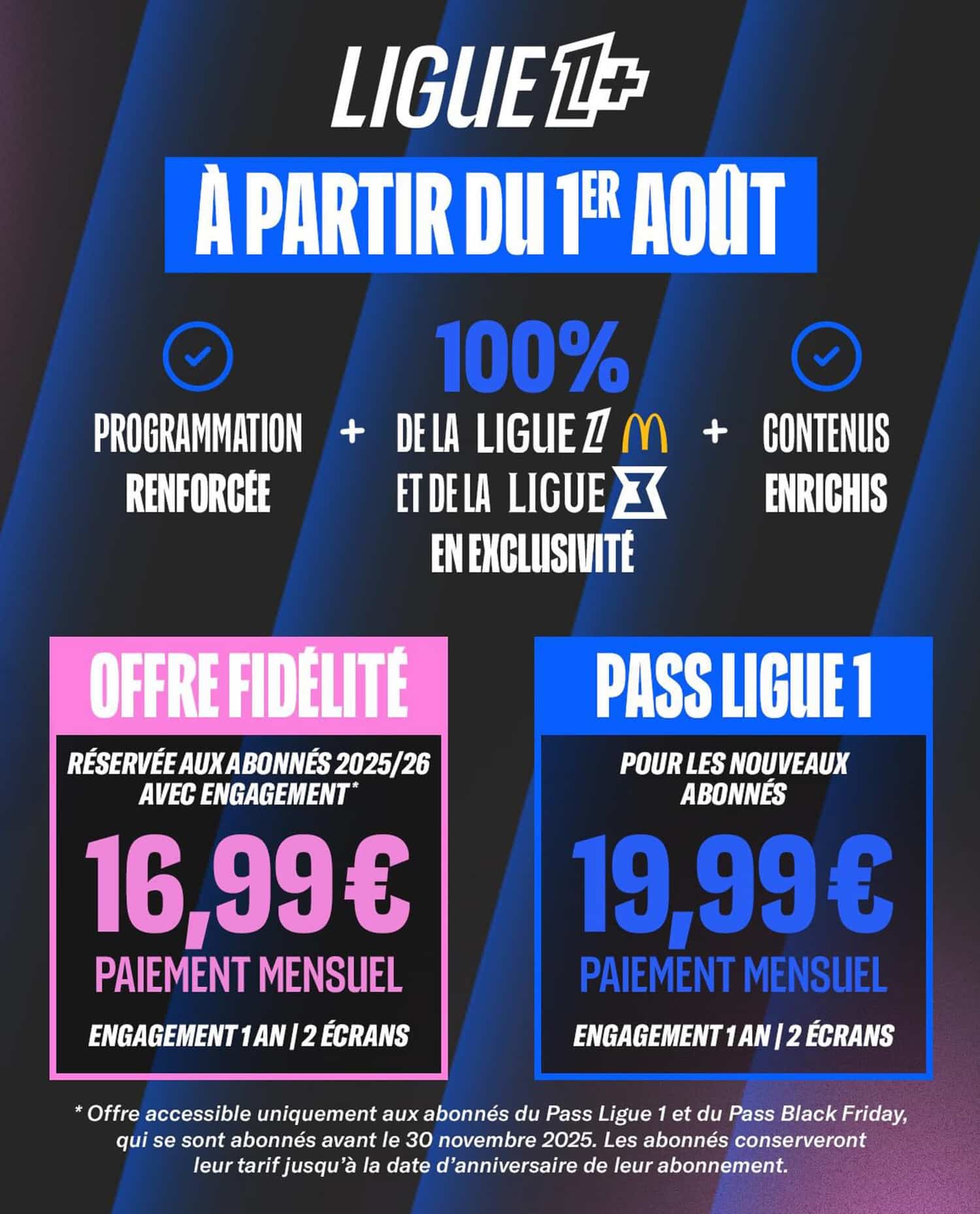 Prix Ligue 1+ pour la saison 2026-2027